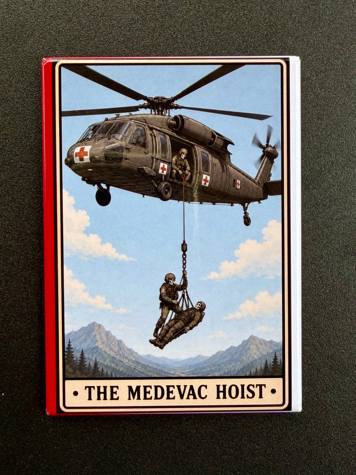 HH-60 Black Hawk Medevac Helicopter Magnet - 3.5 x 2.5” - Original Design Made in USA