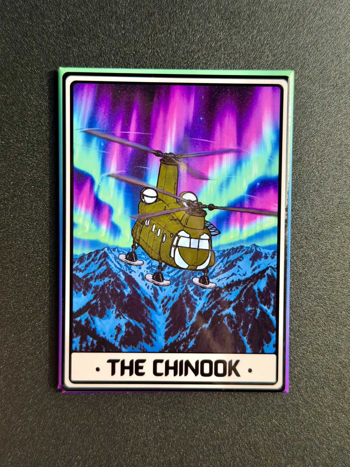 CH-47 Chinook Artic Warrior Helicopter Magnet - 3.5 x 2.5” - Original Design Made in USA