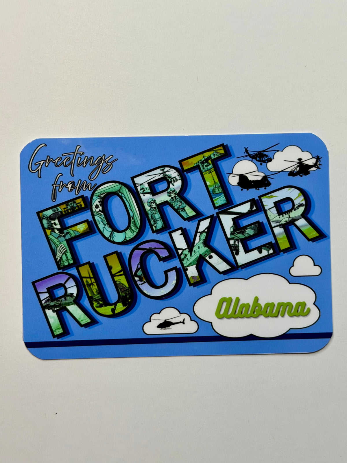 Greetings from Fort Rucker, Alabama | 3.5” Army Aviation Sticker