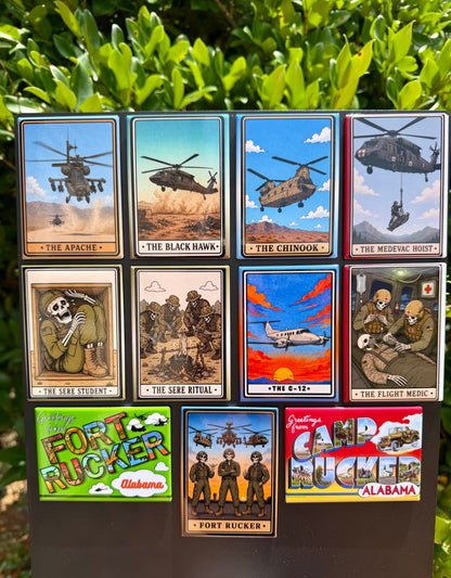 Fort Rucker Army Aviation Magnets - Helicopter and Fixed Wing Collection