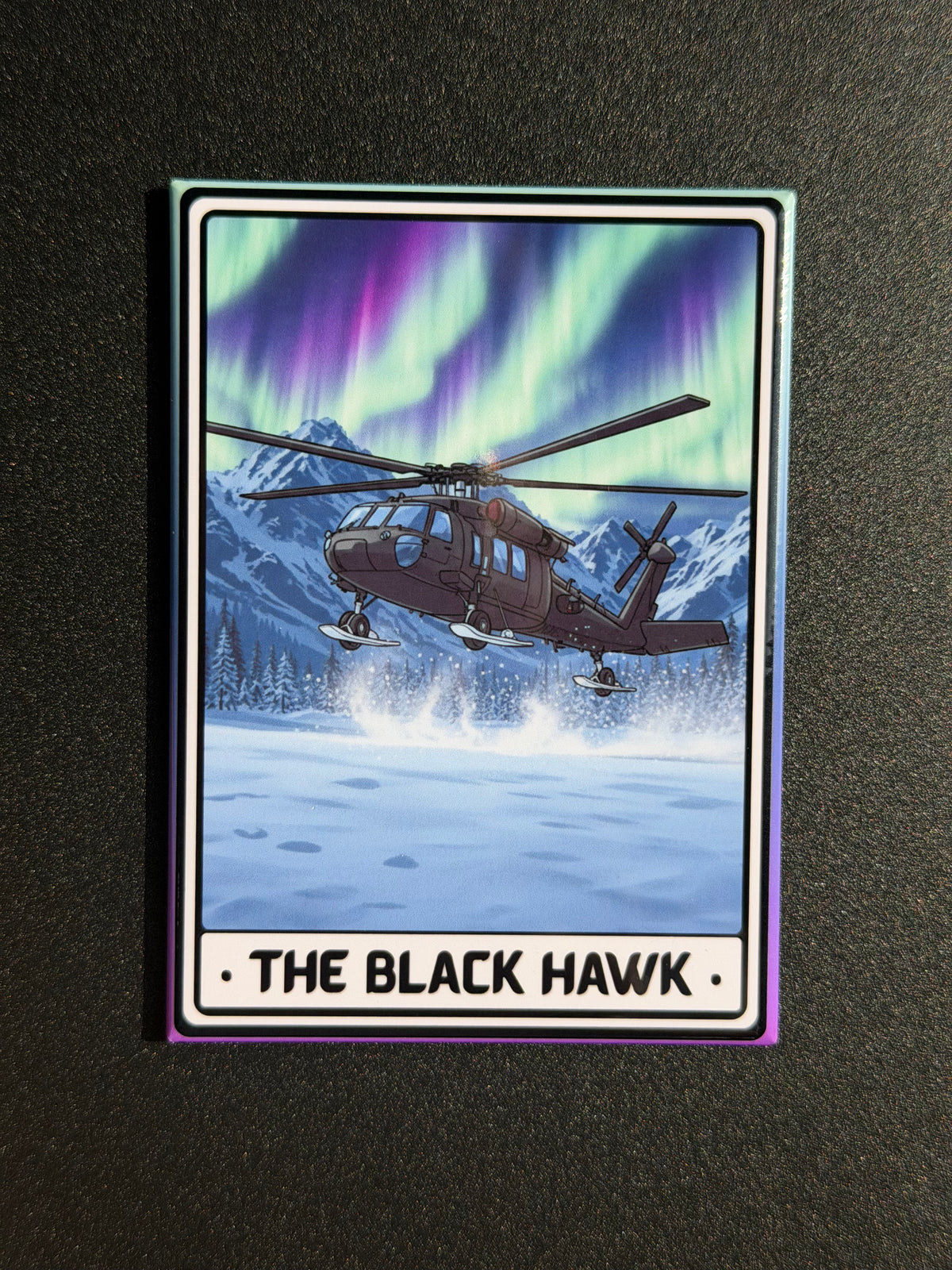 UH-60 Black Hawk Artic Warrior Helicopter Magnet - 3.5 x 2.5” - Original Design Made in USA