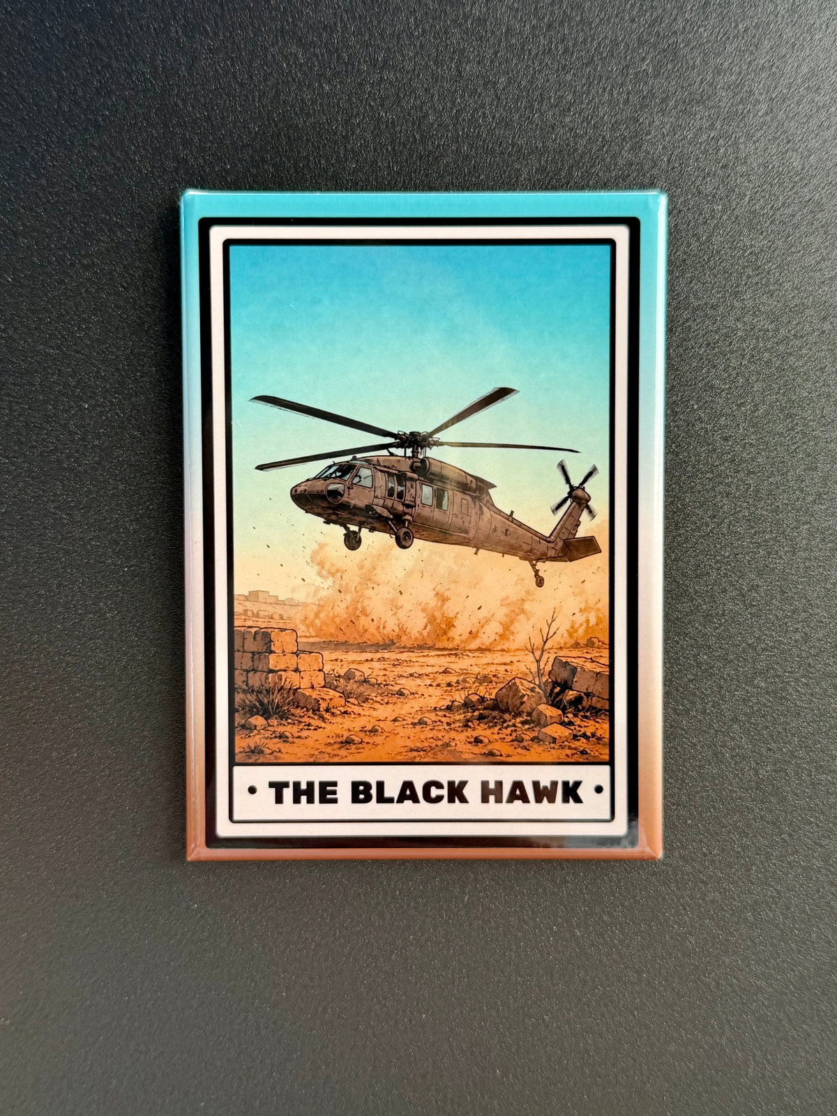 UH-60 Black Hawk Helicopter Magnet - 3.5 x 2.5” - Original Design Made in USA