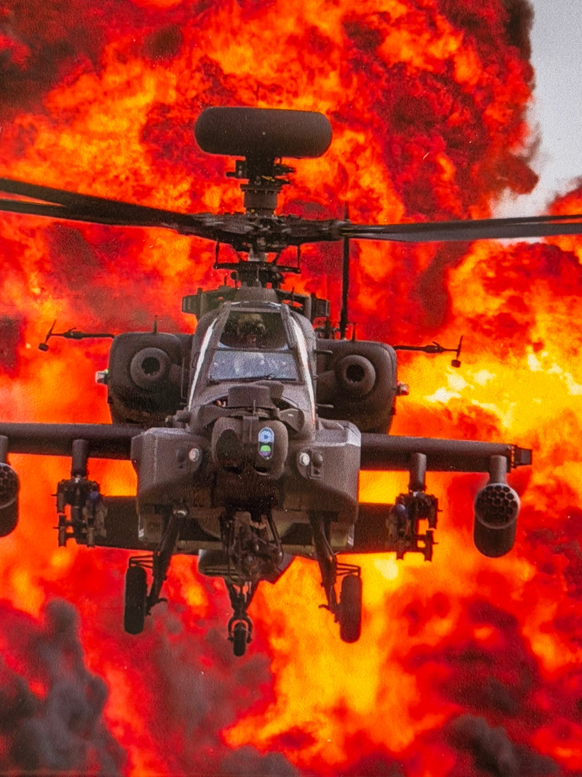 Apache Boom! - AH-64 Apache Helicopter Rectangle Fridge Magnet 3.5 x 2.5”