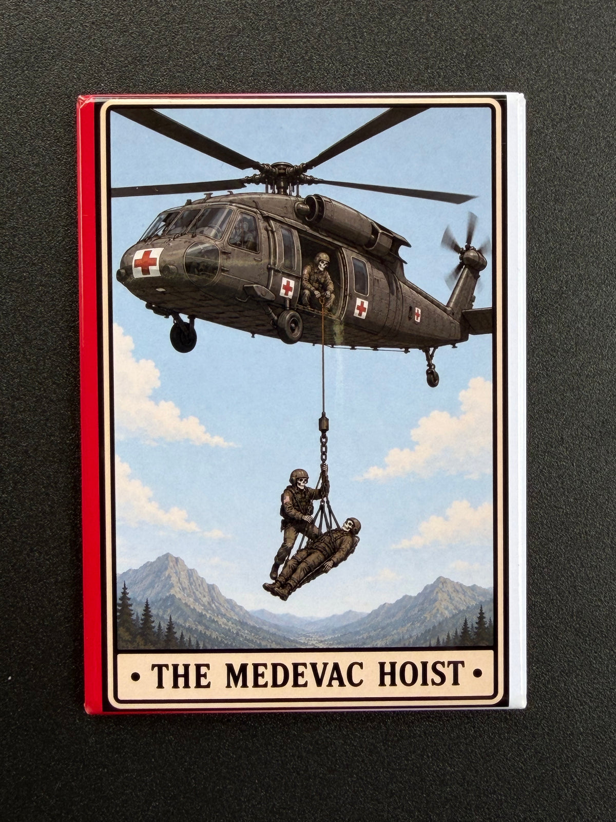 HH-60 Black Hawk Medevac Helicopter Magnet - 3.5 x 2.5” - Original Design Made in USA