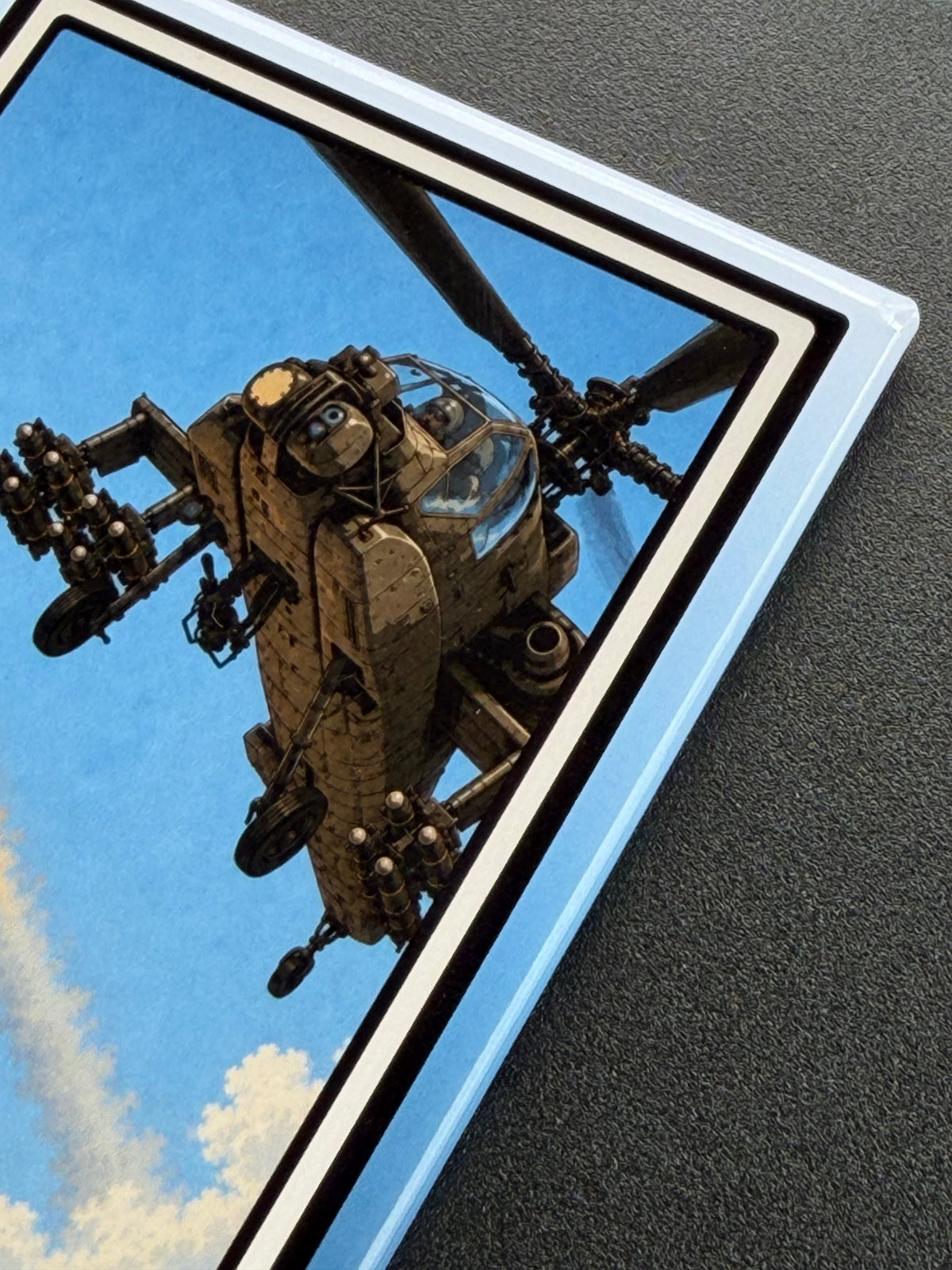 The Hellfire Rain - AH-64 Apache Helicopter Magnet 3.5 x 2.5 Inch Magnet