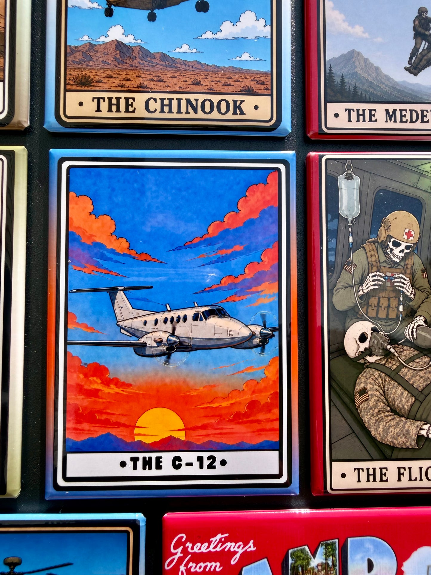 Fort Rucker Army Aviation Magnets - Helicopter and Fixed Wing Collection