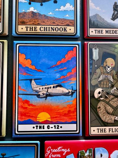 Fort Rucker Army Aviation Magnets - Helicopter and Fixed Wing Collection