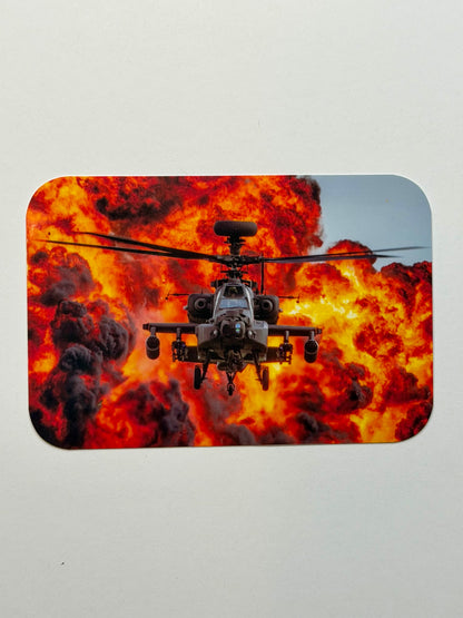 Apache BOOM! AH-64 Apache Helicopter | 3.5” Vinyl Sticker