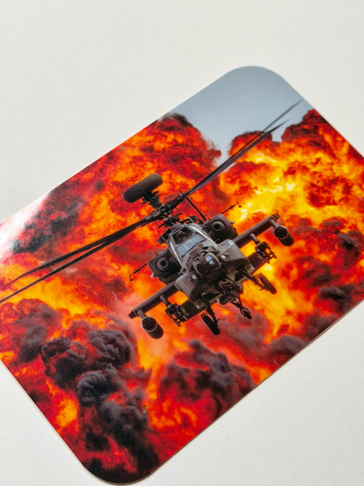 Apache BOOM! AH-64 Apache Helicopter | 3.5” Vinyl Sticker