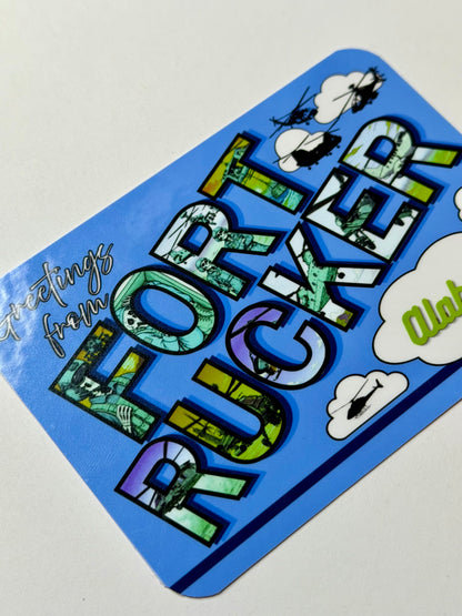 Greetings from Fort Rucker, Alabama | 3.5” Army Aviation Sticker