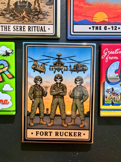 Fort Rucker Army Aviation Magnets - Helicopter and Fixed Wing Collection
