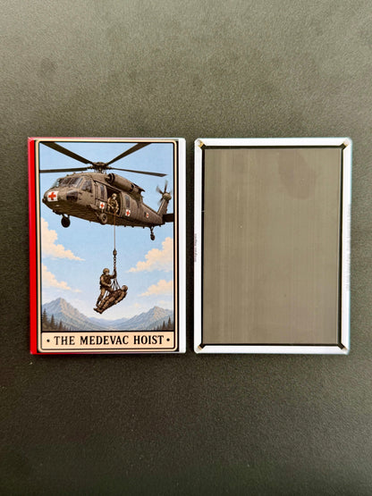 HH-60 Black Hawk Medevac Helicopter Magnet - 3.5 x 2.5” - Original Design Made in USA