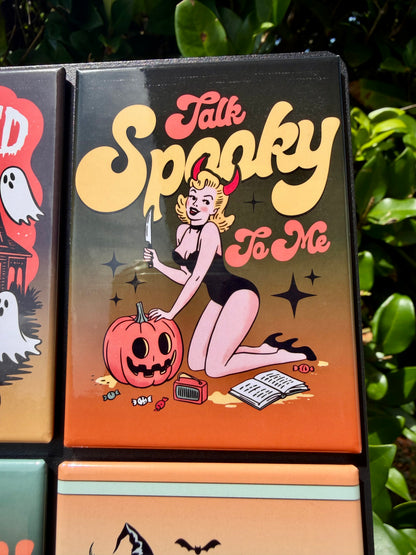 Vintage Halloween Magnets - Retro Spooky Collection