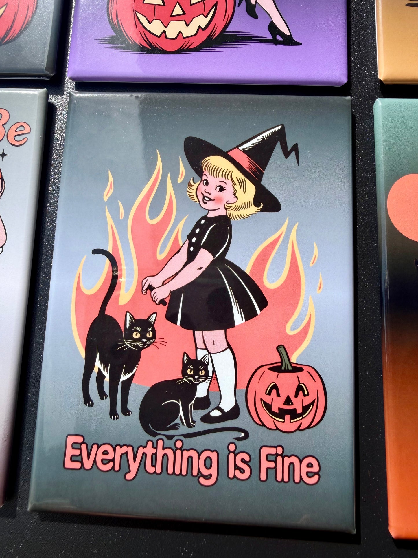 Vintage Halloween Magnets - Retro Spooky Collection