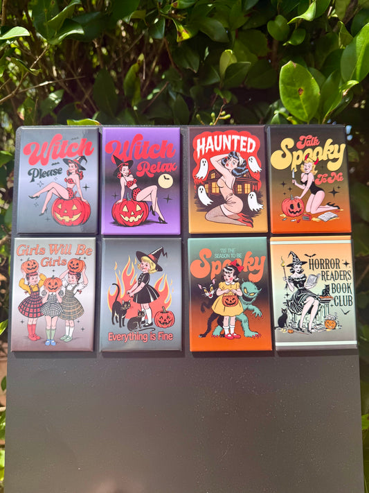 Vintage Halloween Magnets - Retro Spooky Collection
