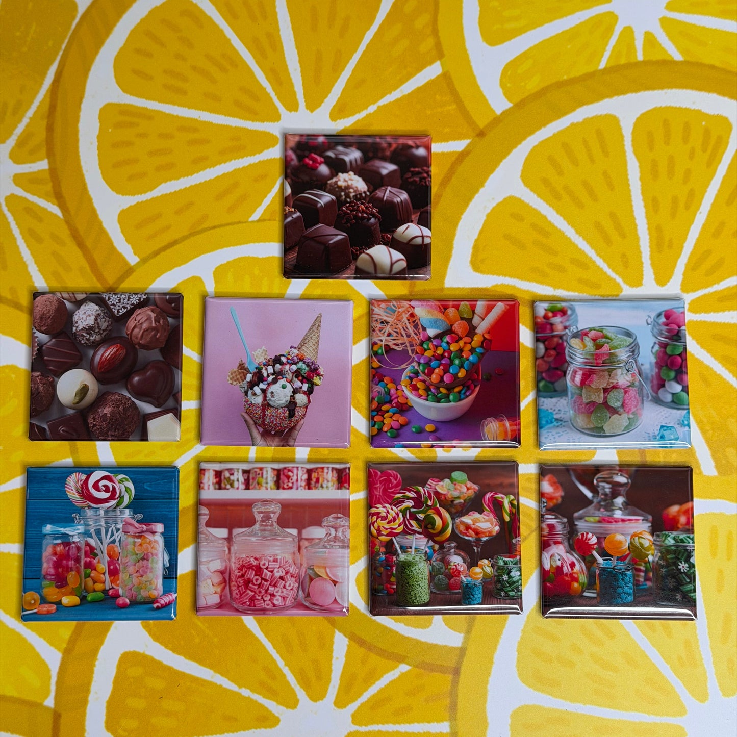 Set of 9 Custom 2 x 2 Photo Magnets