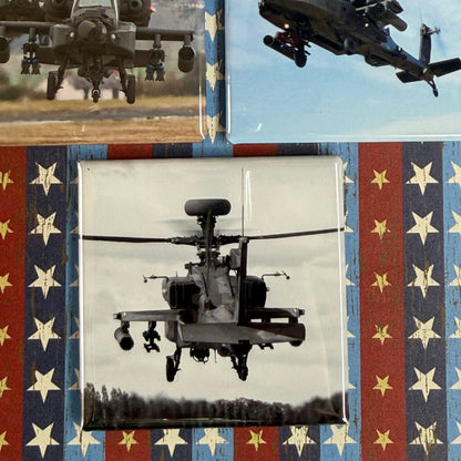 Apache Helicopter Set of 3 Magnets