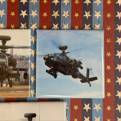 Apache Helicopter Set of 3 Magnets