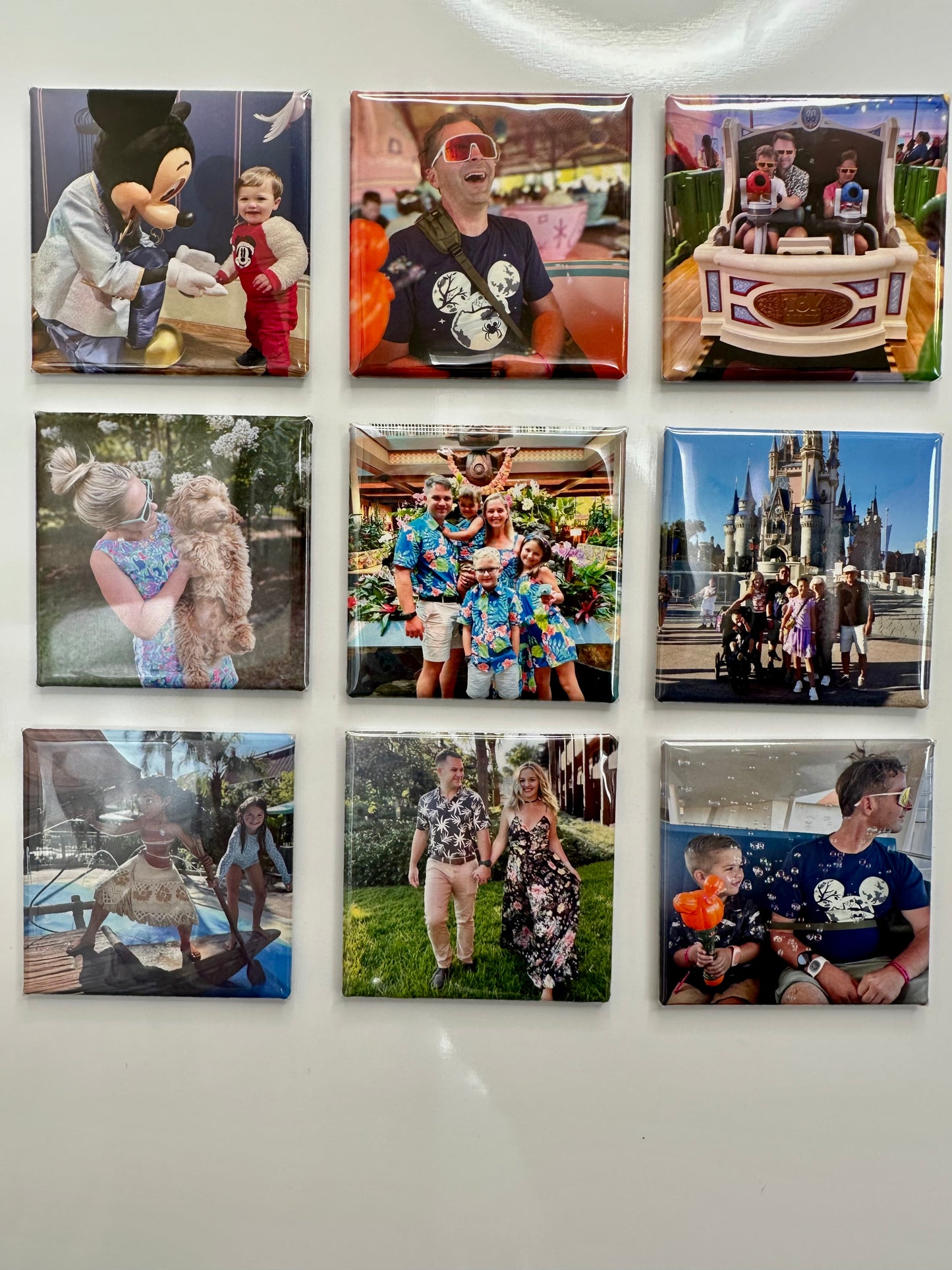 Set of 9 Custom 2 x 2 Photo Magnets