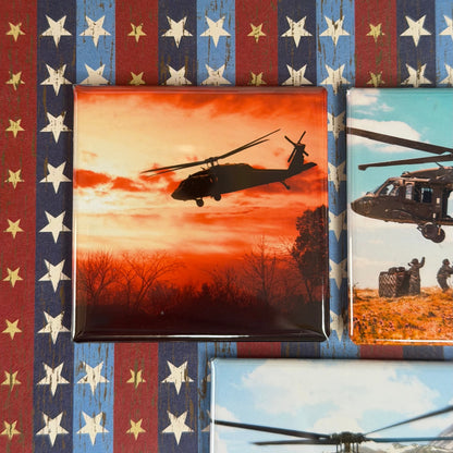 Blackhawk Helicopter Set of 3 Magnets