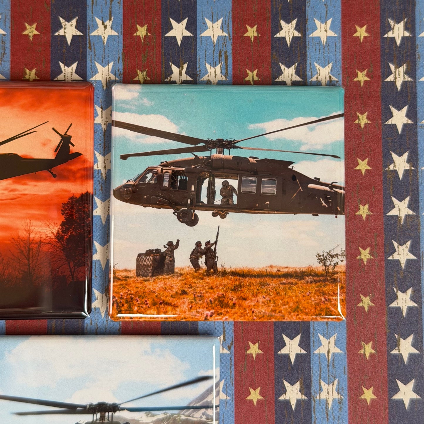 Blackhawk Helicopter Set of 3 Magnets
