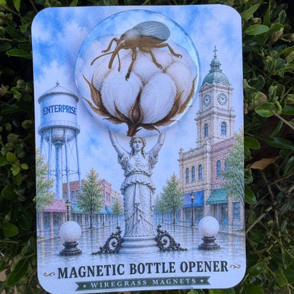 The Boll Weevil Monument Magnetic Bottle Opener