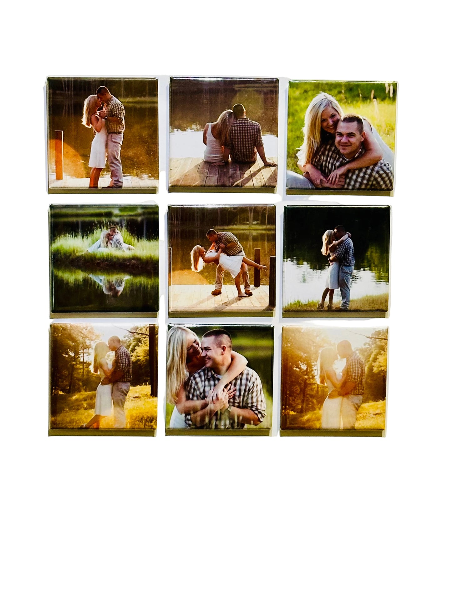 Set of 9 Custom 2 x 2 Photo Magnets