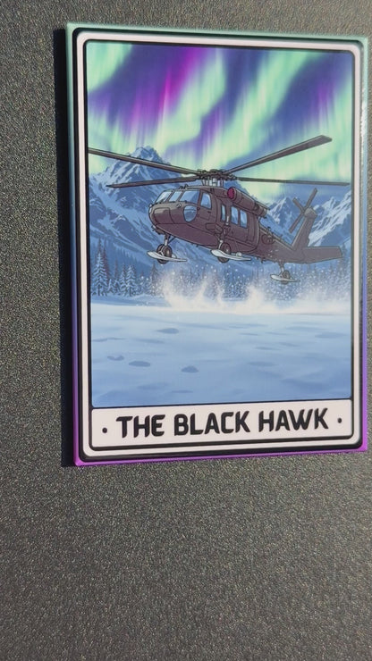 UH-60 Black Hawk Artic Warrior Helicopter Magnet - 3.5 x 2.5” - Original Design Made in USA