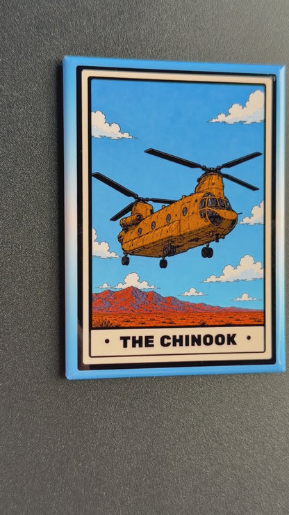 CH-47 Chinook Helicopter Magnet - 3.5 x 2.5” - Original Design Made in USA