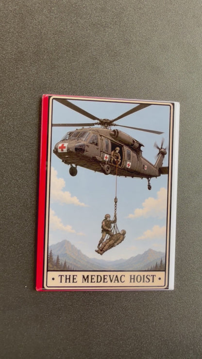 HH-60 Black Hawk Medevac Helicopter Magnet - 3.5 x 2.5” - Original Design Made in USA