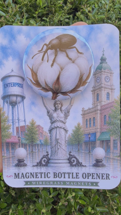The Boll Weevil Monument Magnetic Bottle Opener