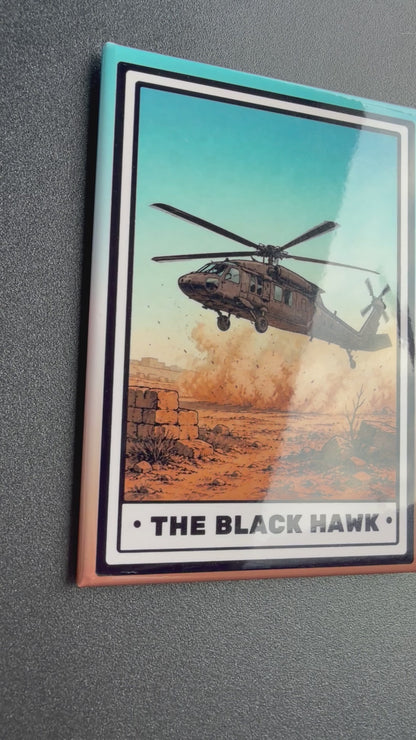 UH-60 Black Hawk Helicopter Magnet - 3.5 x 2.5” - Original Design Made in USA